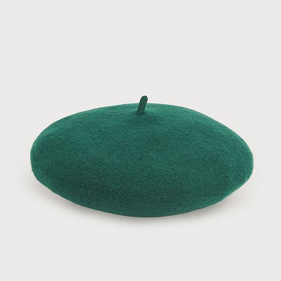 Kelsey Green Wool Beret