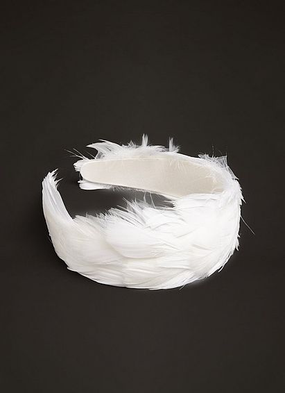 Kiara Ivory Feather Headband