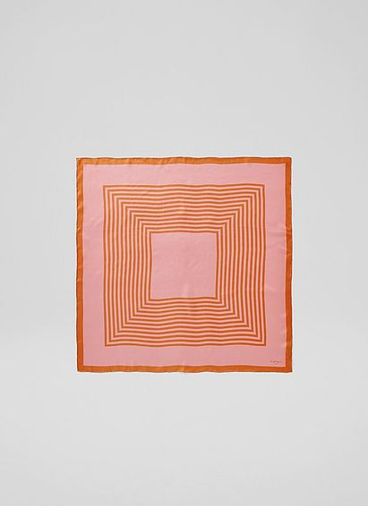 Nicole Pink and Orange Silk Scarf