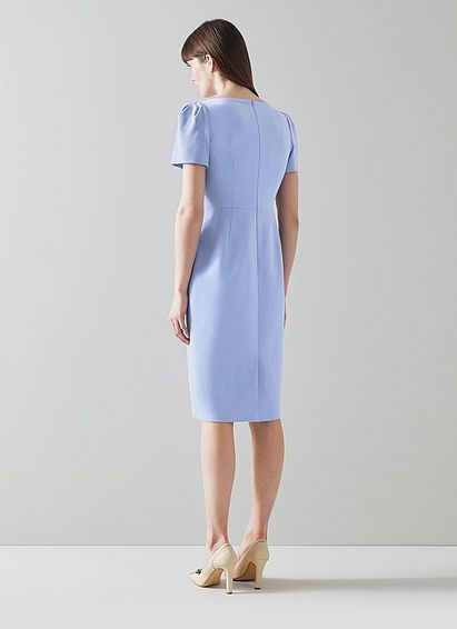 Rebecca Lavender Crepe Shift Dress