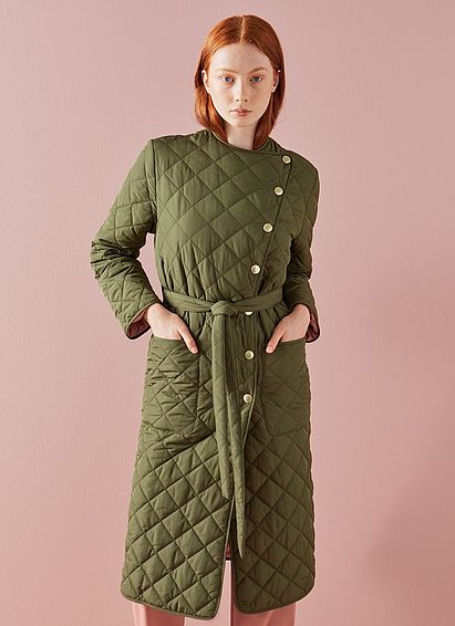 Litten Green Quilted Coat