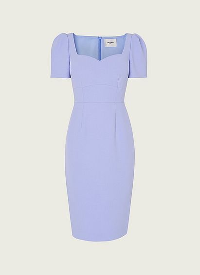 Dee Pale Blue Crepe Shift Dress