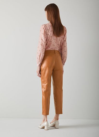 Arran Tobacco Brown Leather Trousers