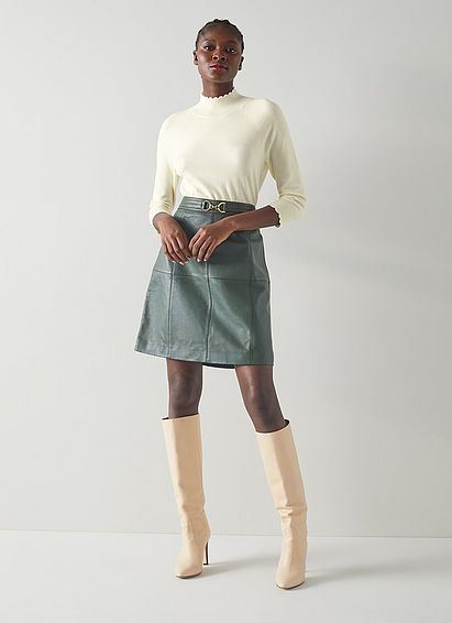 Betty Cream Merino Wool Scallop Edge Jumper
