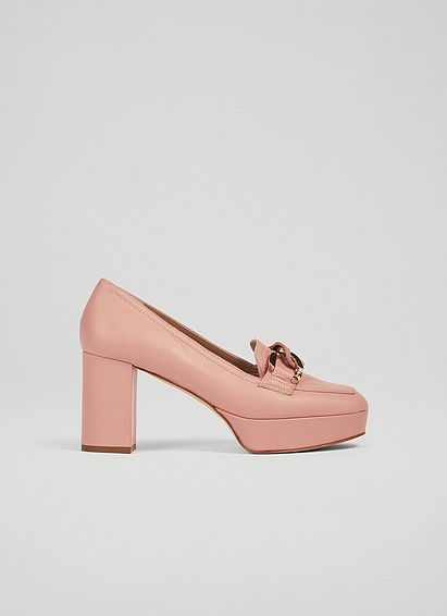 Kristina Pink Leather Platform Courts