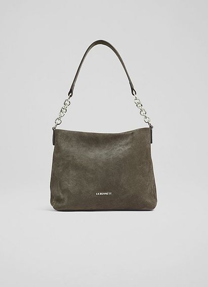 Rebecca Olive Suede Hobo Bag