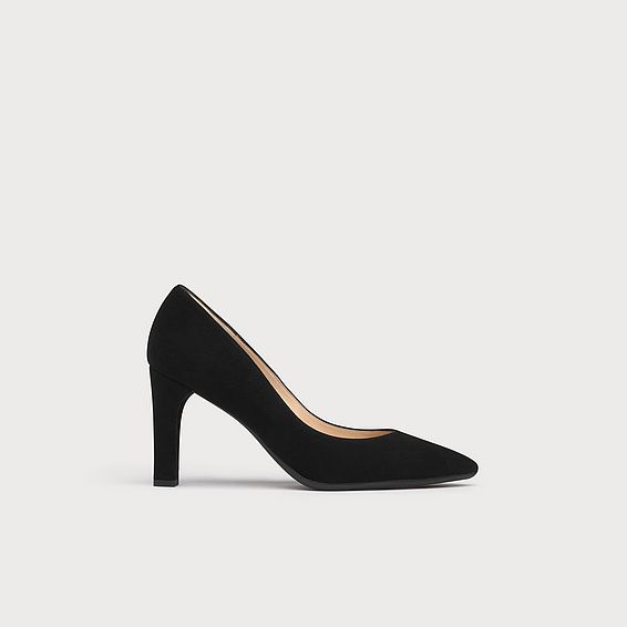 Tess Black Suede Courts
