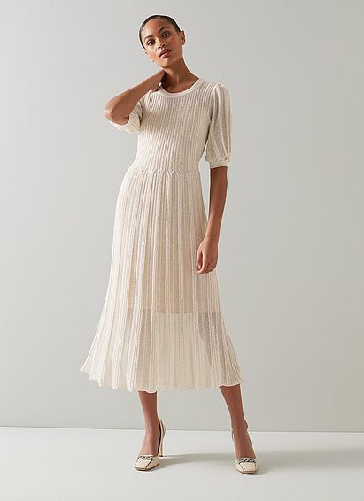 Ivy Cream Knitted Dress