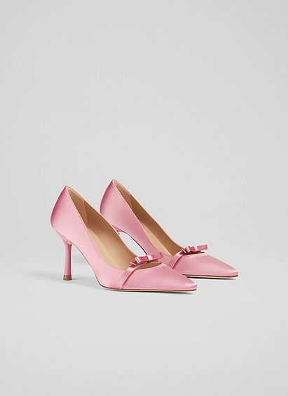 Viola Pink Satin Bow Front Courts