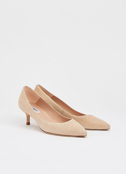 Audrey Beige Suede Courts