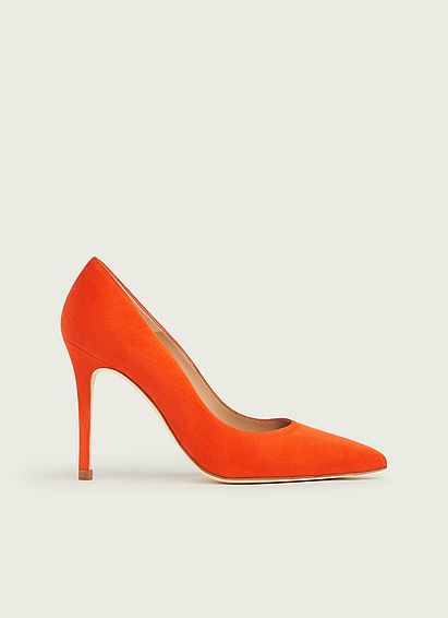 Fern Orange Suede Pointed Toe Courts