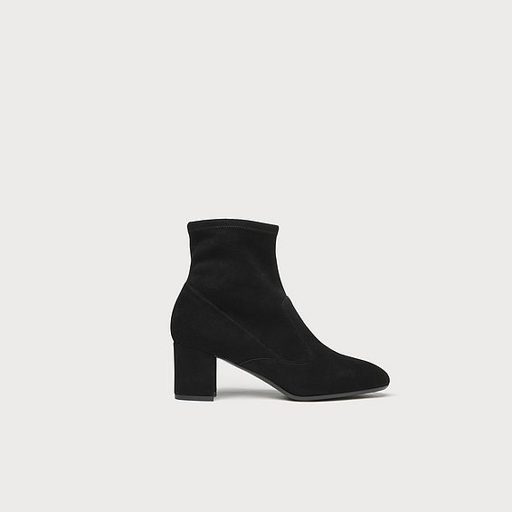Alexis Black Suede Ankle Boots
