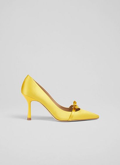 Viola Yellow Satin Bow Front Courts