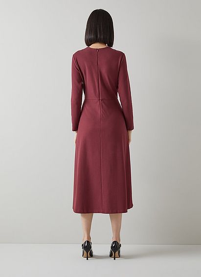Maria Cabernet Red Fit and Flare Ecovero? Dress