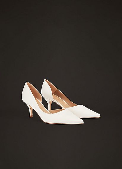 Hazel Ivory Satin D'Orsay Courts
