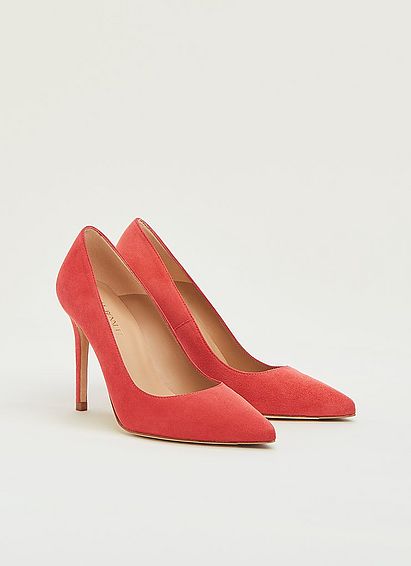 Fern Lipstick Suede Pointed Toe Courts