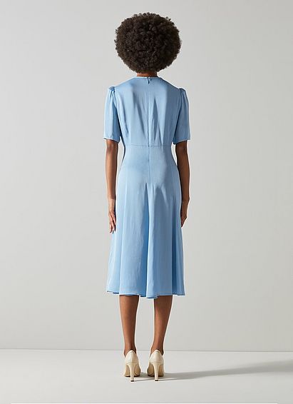Montana Pale Blue Crepe Tea Dress