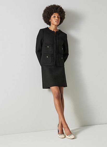 Charlee Black Tweed Jacket