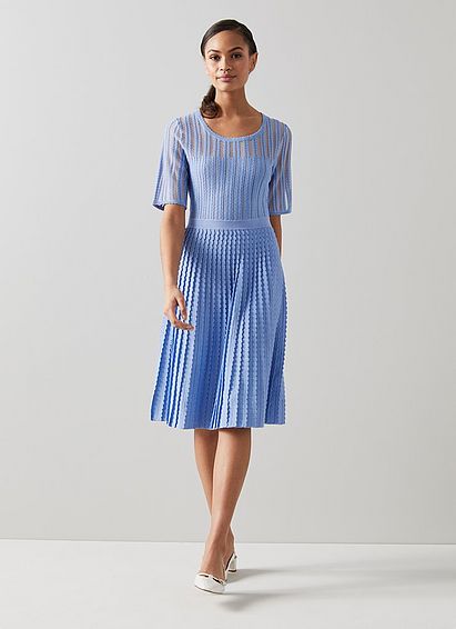 Anna Blue Knitted Dress