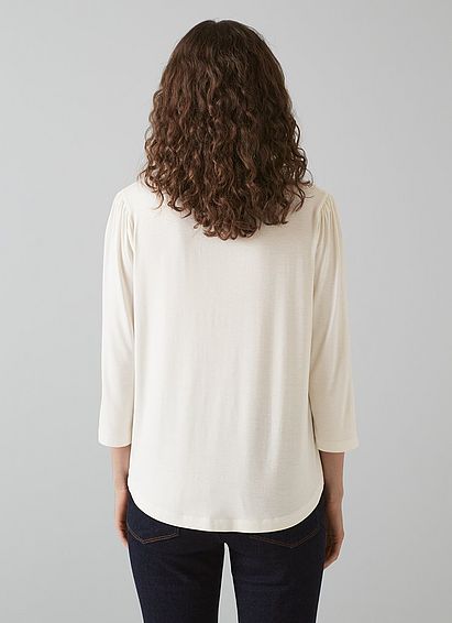 Camilla Cream Ecovero? Pussy Bow Top