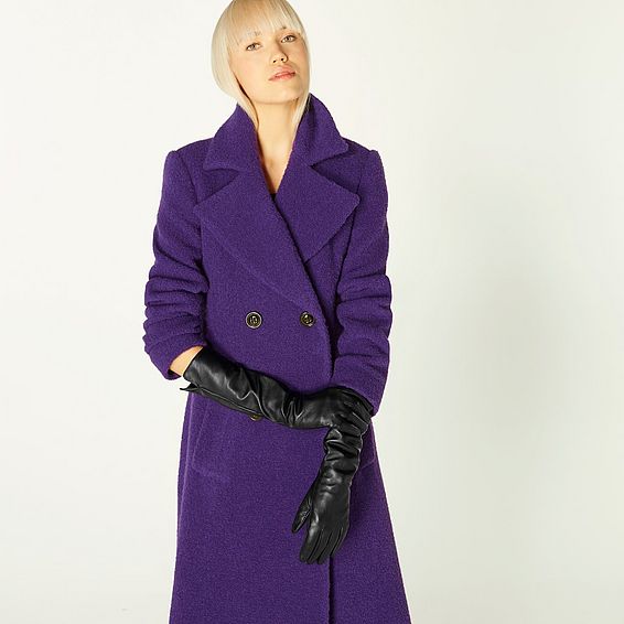 Kelly Black Smooth Leather Gloves