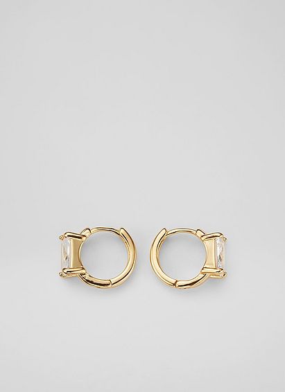 Valentina Crystal Huggie Earrings