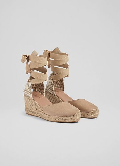 Maureen Beige Suede Espadrilles