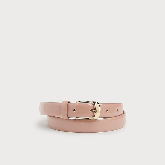 Gunders Pale Pink Patent Leather Belt
