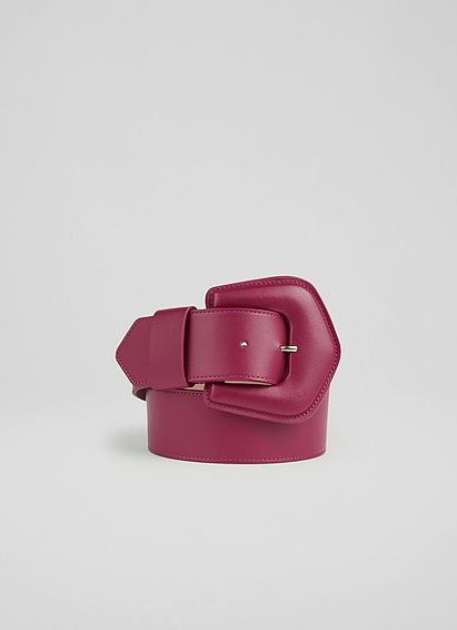 Gracie Pink Smooth Leather Belt