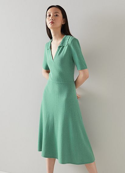Julie Green Wool-Organic Cotton Knitted Dress