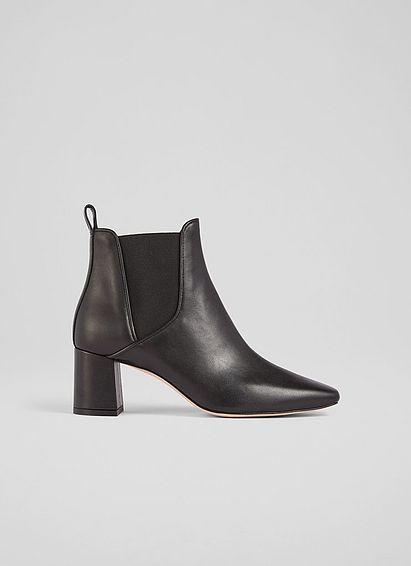 Maddox Black Leather Chelsea Boots