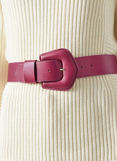 Gracie Pink Smooth Leather Belt