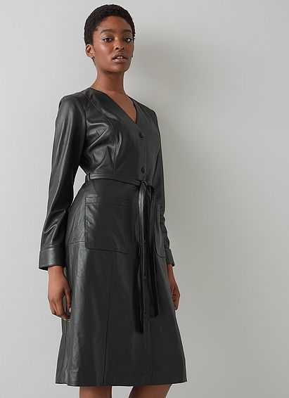 Monmouth Black Leather Dress