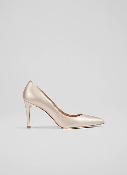 Floret Bronze Leather Pointed Toe Courts