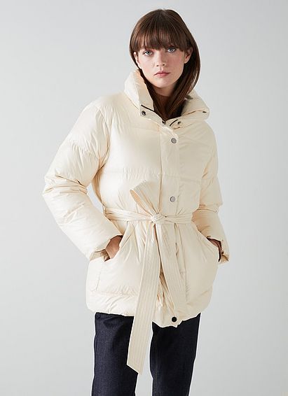 Morzine Cream Recycled Down Puffer Jacket