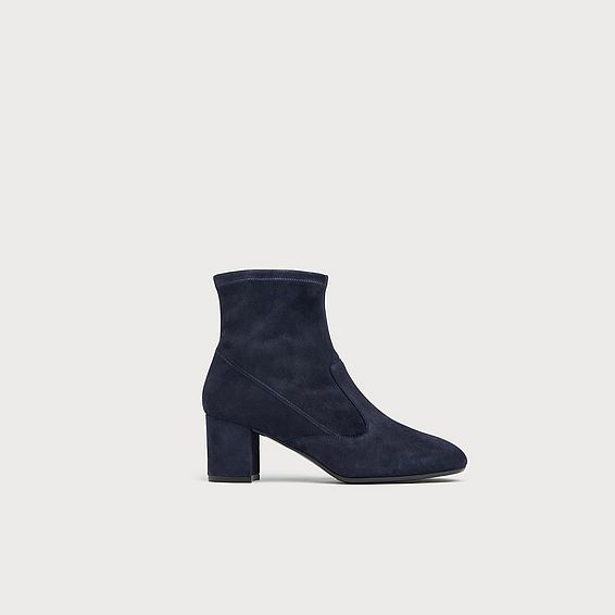 Alexis Navy Suede Ankle Boots