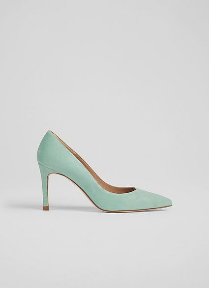 Floret Mint Suede Pointed Toe Courts