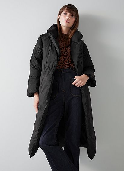 Moritz Black Nylon Recycled Down Puffer Coat