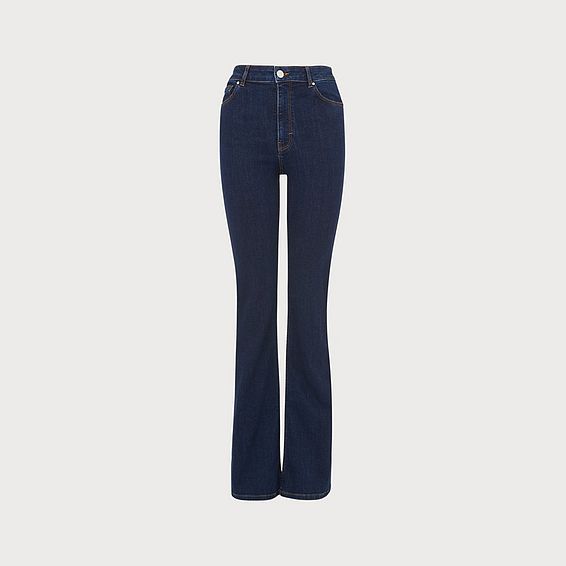 Cora Indigo Denim Flared Jeans