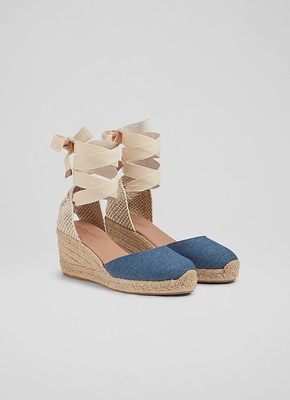 Maureen Denim Canvas Espadrilles