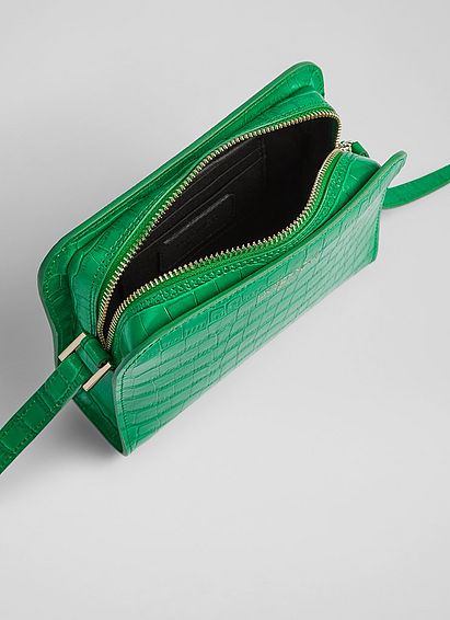 Marie Green Croc-Effect Leather Crossbody Bag