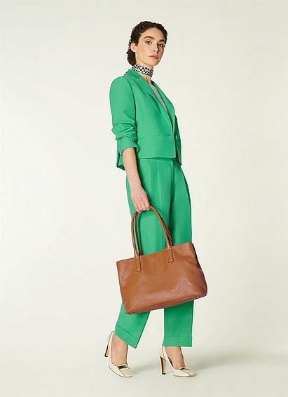 Lillian Tan Tumbled Leather Tote Bag