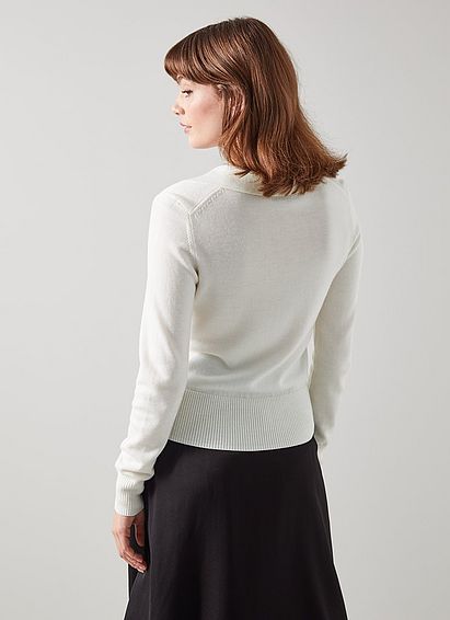 Sophie Cream Merino Wool Knitted Top