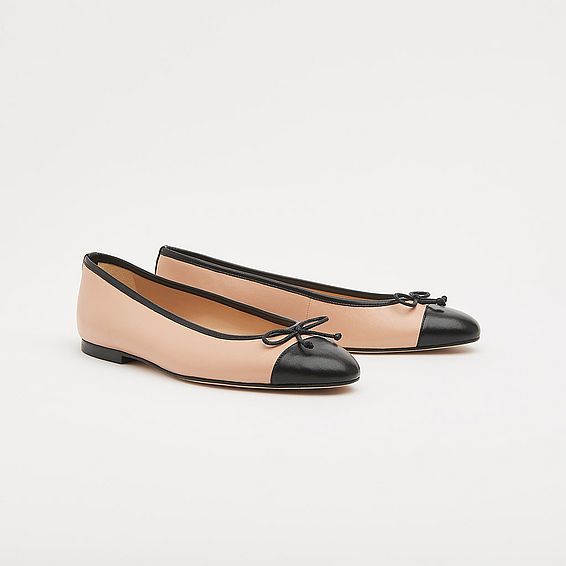 Kara Trench Black Nappa Leather Flats