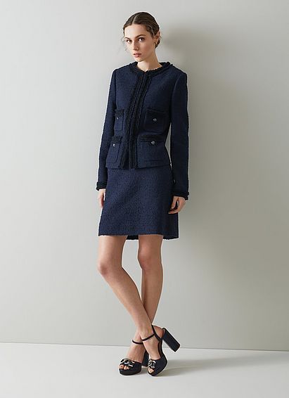 Charlee Navy Tweed Jacket
