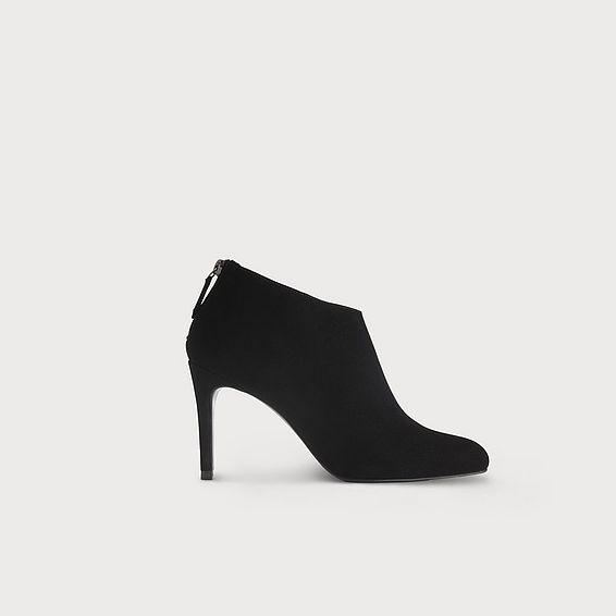 Emily Black Suede Ankle Boots