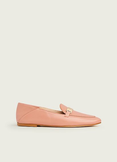 Paola Rose Leather Loafers