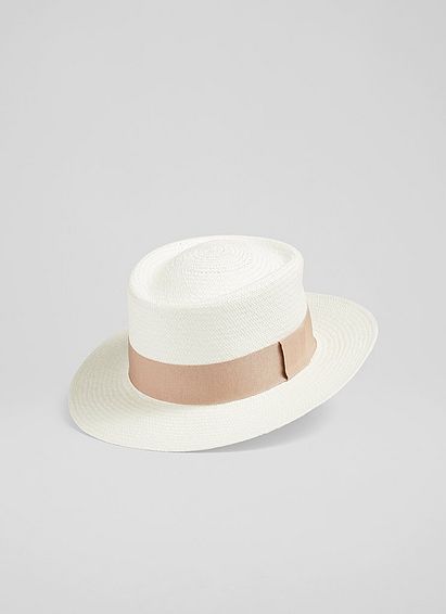 Lynette Pink Brim Straw Hat