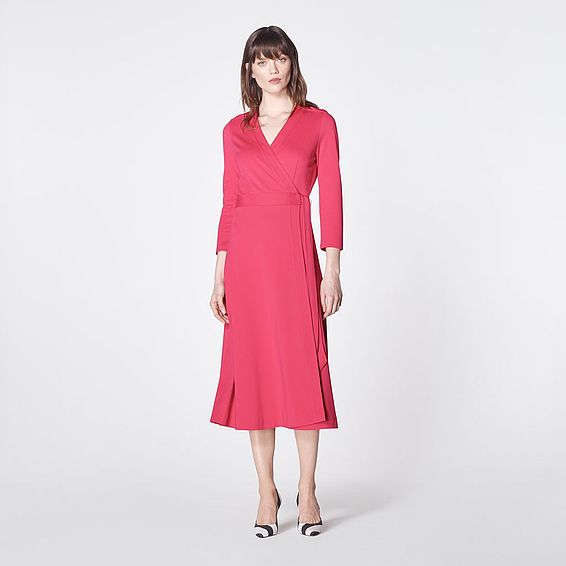Juno Raspberry Pink Wrap Dress
