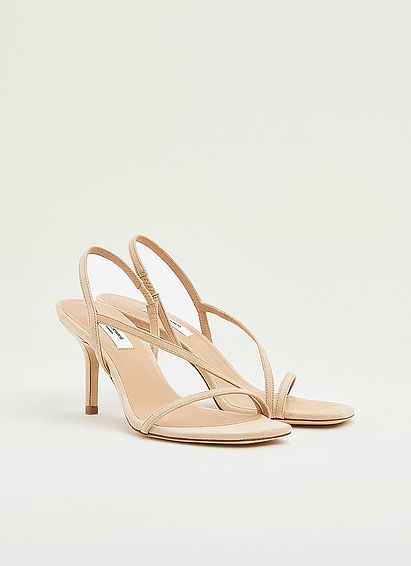 Neave Beige Suede Strappy Sandals